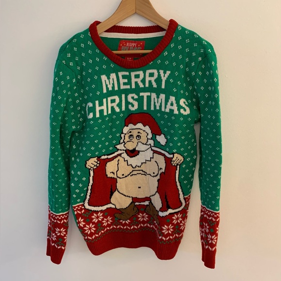 The Best Ugly Christmas Sweater! Happy Holidays brand, size Small. Fits medium - Picture 4 of 4